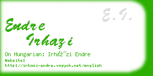 endre irhazi business card